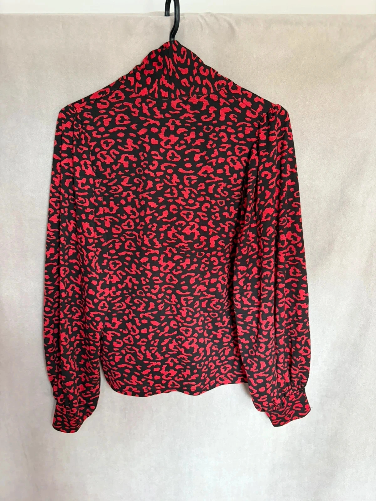 Zara zwart-rode blouse – photo 4